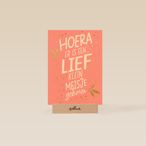 hoera er is een lief klein meisje geboren