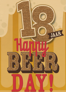 verjaardag leeftijden happy beer day 18