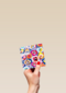Gefeliciteerd kaart grafisch design met bloemen