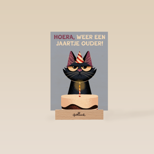 Verjaardagskaart Grumpy Folio weer een jaartje ouder lila