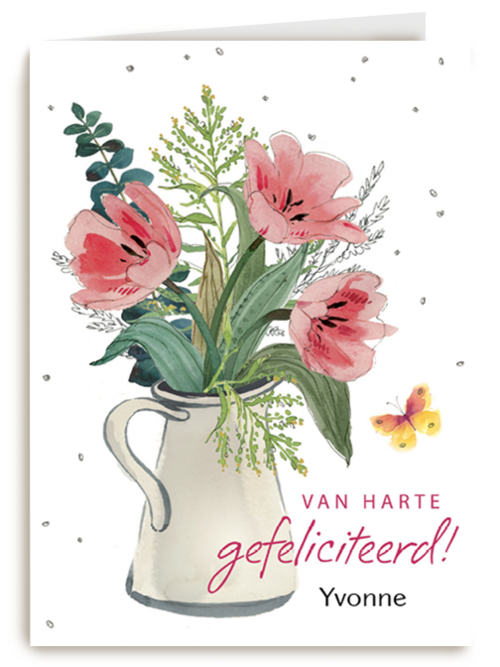 watercolor bloemen in vaas