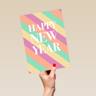 Nieuwjaar kaart happy new year