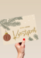 een lieve kerstgroet op beige achtergrond