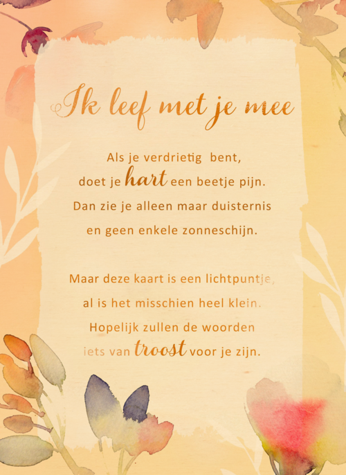 Houten Kaart Liefde | Houten Kaart Hallmark | Liefde | Sterktekaart Ik Leef Met Je Mee More Than Words