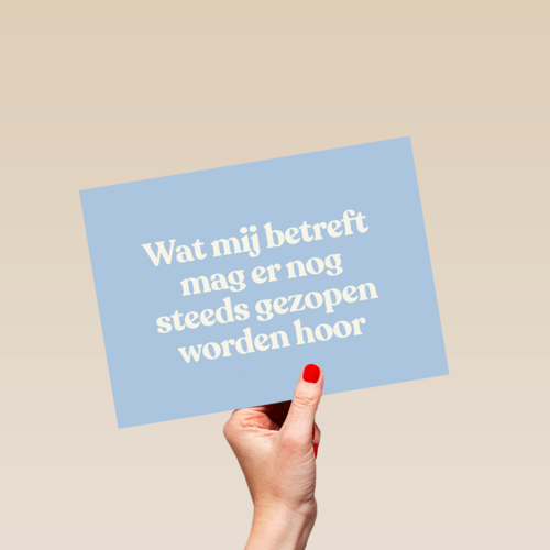 Gezakt kaart er mag nog steeds gezopen worden hoor