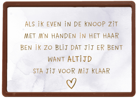 Valentijnskaart romantisch Altijd sta jij voor mij klaar