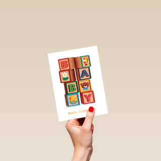 Geboorte felicitatie folio baby blokken