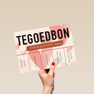 moederdagkaart met tegoedbonnen