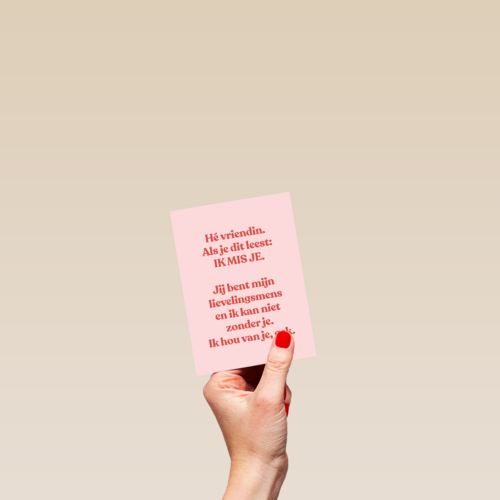 Vriendschapskaart vrouw missen powervrouw