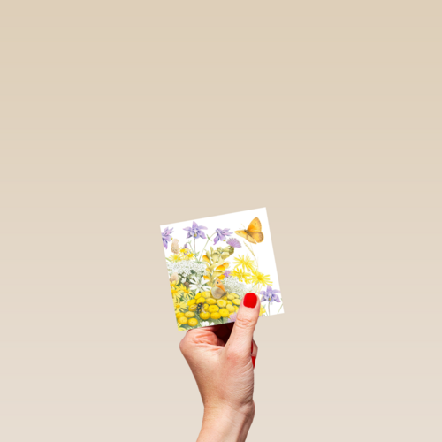 Kaart flowers by Marjolein Bastin Vlinder gele bloemen