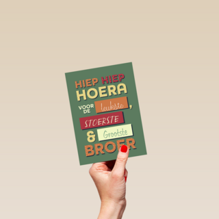 een verjaardagskaart voor een broer