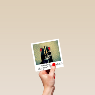 polaroid kaart woohoo its your birthday