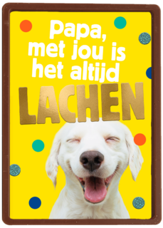 Vaderdagkaart papa met jou is het altijd lachen