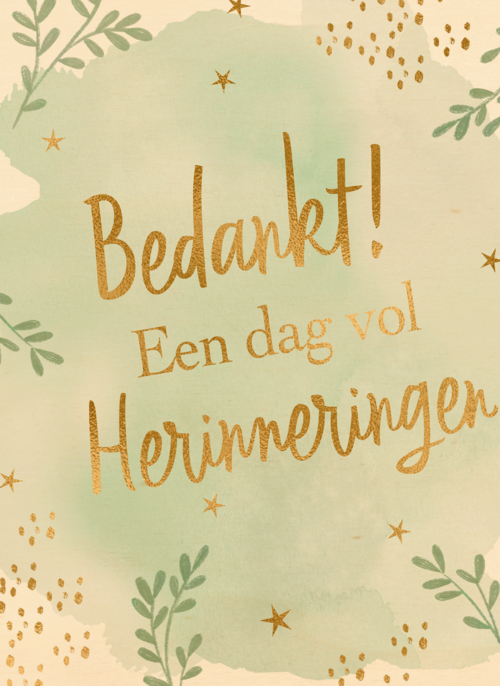 Houten Kaart Lentefeest | Houten Kaart Hallmark | Lentefeest | Bedankt Een Dag Vol Herinneringen