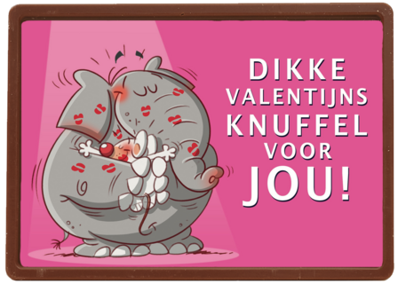valentijnkaart dikke valentijnsknuffel voor jou
