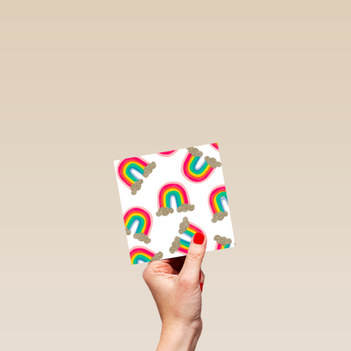 Blanco kaart regenboogjes