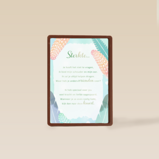 Sterktekaart Design veren More than words