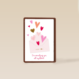 Valentijnskaart Romantisch hartjes for you