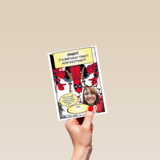 Deadpool sarcastic birthday card
