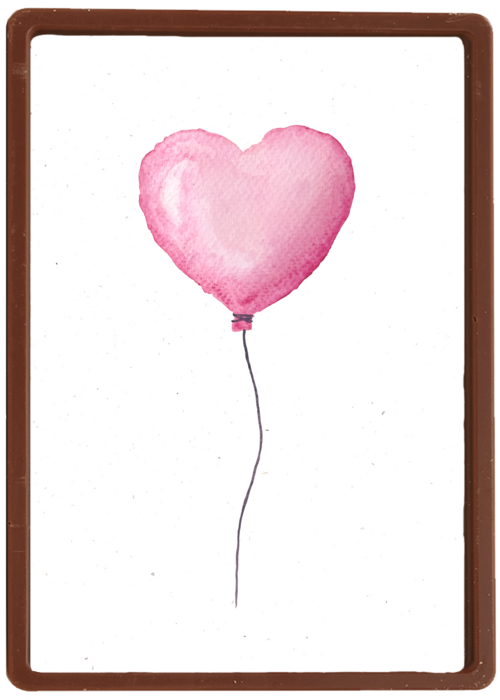 Kaart Hallmark | Felicitatie Huwelijk Verloving Liefde Geregistreerd Partnerschap Huwelijksjubileum | Ballon Met Hart Zonder Tekst