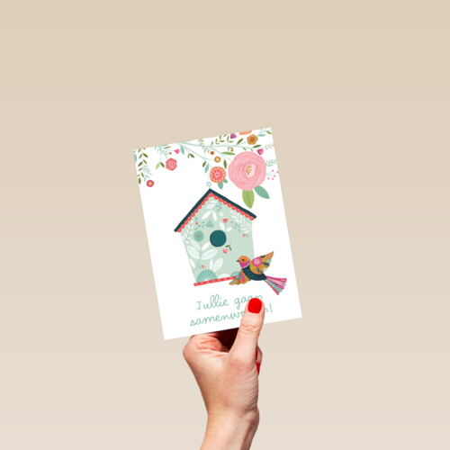samenwonen kaart vogelhuisje