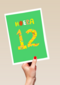 Verjaardagskaart 12 hoera jongen