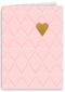 valentijnskaart stijlvol roze met gouden hart