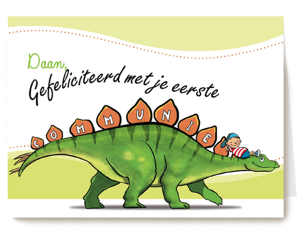 Gefeliciteerd communie dino