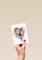hart shape bloemen fotokaart
