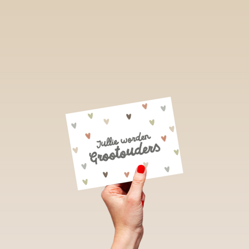 zwangerschap felicitatie jullie worden grootouders hartjes