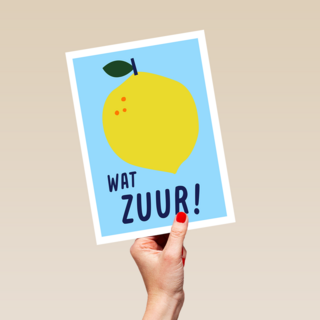 Hart onder de riem kaart wat zuur