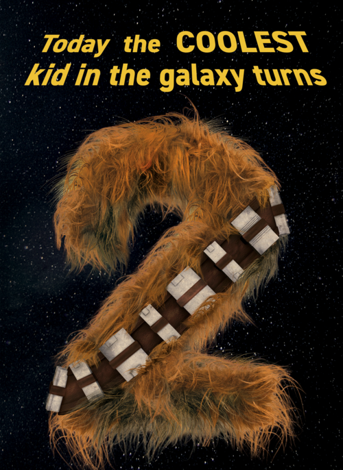 Star Wars verjaardagskaart 2 jaar