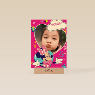 Minnie Mouse fotokaart verjaardag