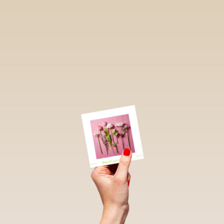 Bedankt met bloemen in kader