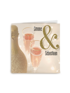 proost op ons champagne