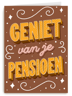 Pensioen kaart geniet van je pensioen