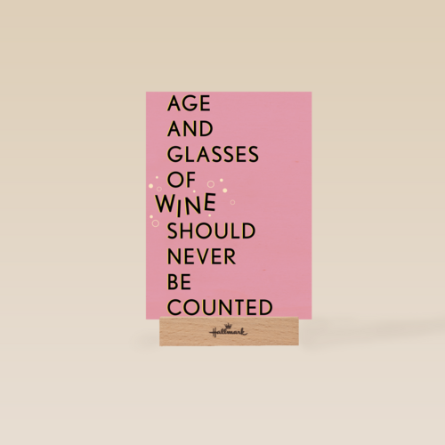 kaart vrouw grappig glasses of wine should never be counted