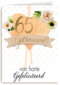 Huwelijkskaart 65 jaar getrouwd hart bloemen
