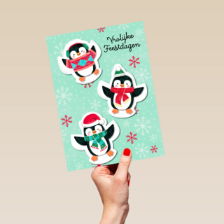Vrolijke feestdagen pinguins