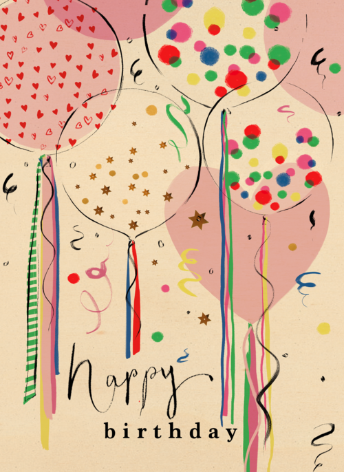 Happy birthday kleurrijke ballonnen