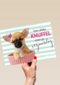 verjaardagskaart met de tekst een dikke knuffel voor je verjaardag