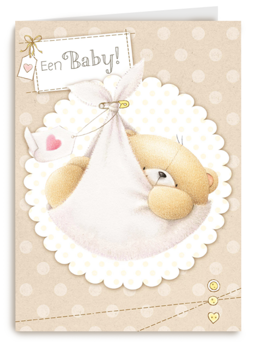 een babybeer in doek