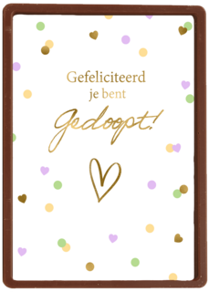 Gefeliciteerd gedoopt confetti