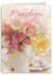 fijne paasdagen met bloemen in vaas paaseitjes