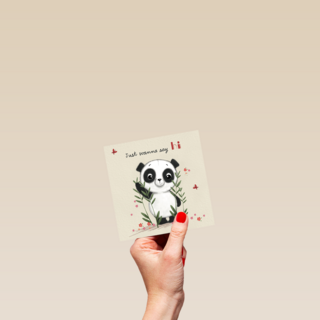 panda kaart just wanna say hi
