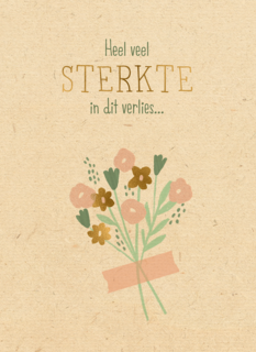 Condoleance heel veel sterkte boeket