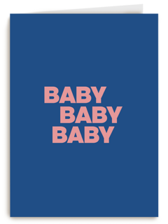 And C Baby Baby Baby kaart blauw