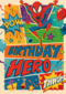 spiderman kaart birthday hero