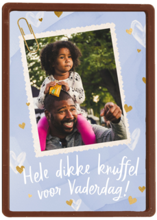 Hele dikke knuffel voor vaderdag fotokaart