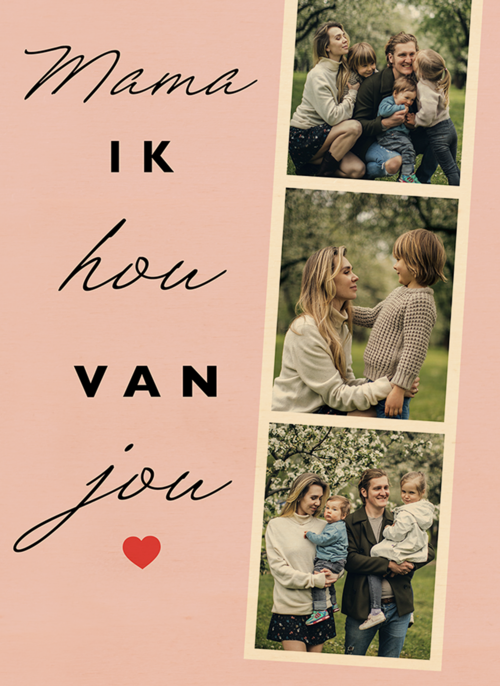 moederdag fotokaart hip mama ik hou van jou